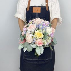 Bridal Bouquet & Matching Men’s Pocket Bouquet – Artificial, Multicolor