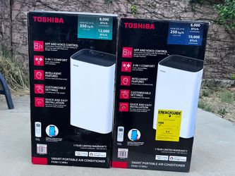 Toshiba Smart Portable AC 8000 BTU and 6000 BTU