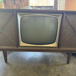 vintage 60s tv console and record player