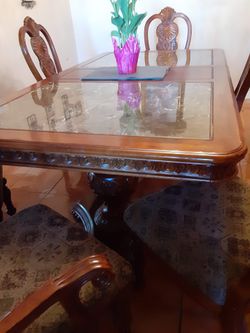 Wooden Marble Table