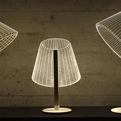Studio Cheha 3D Optical Art Illusion Acrylic Modern Flat  Lamp