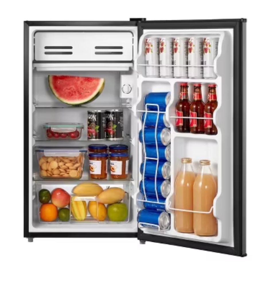 3.3 cu ft Compact Refrigerator Silver