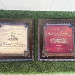 Wine Home Decor Metal Art 