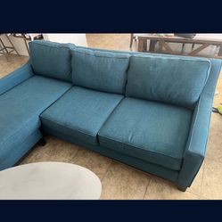 Teal Mid Century Style Couch