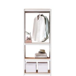 Kepsuul Closet Organizer White Clothing Rack Clothing Shelving New In Box 