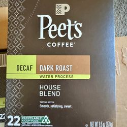 Peet’s Coffee Decaf Dark Roast House Blend 85 Pods