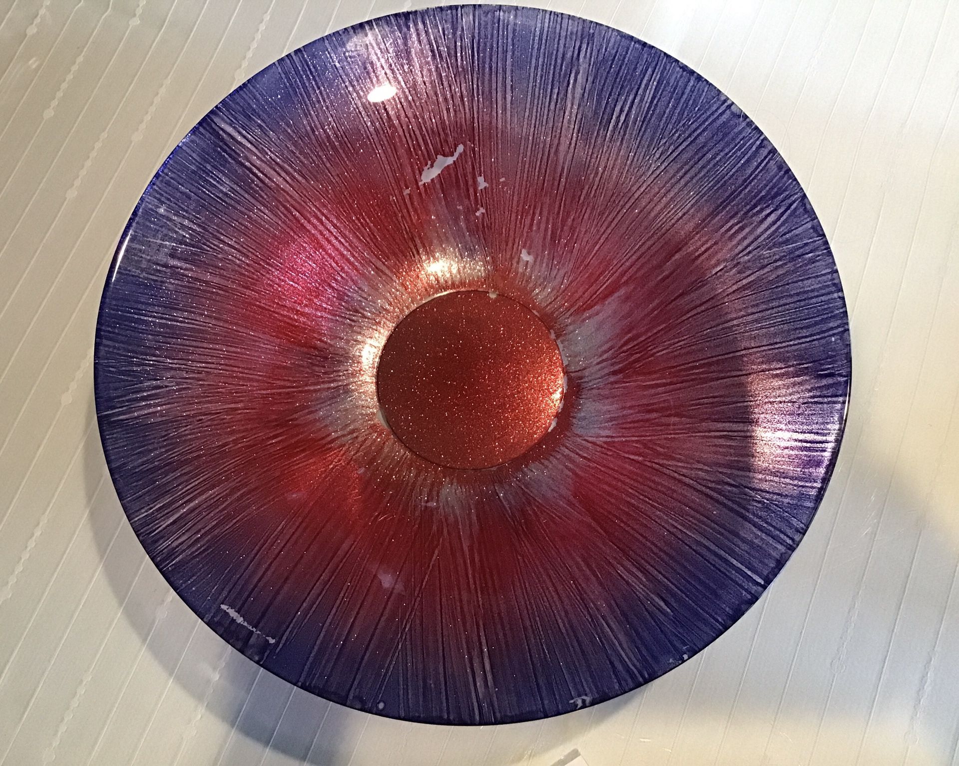 Red Big Glitter Glass Bowl For Storage and Decor -Any Fruit And Holidays Ornaments