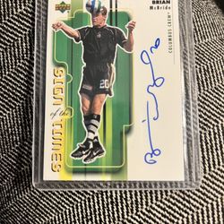 Brian McBride 2000 Upper Deck MLS Sign of the Times Columbus Crew Autographed US