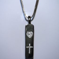 Love And Faith Bar Necklace 