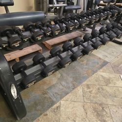 Dumbbells 3lbs - 40lbs plus matrix tier 2 dumbbell rack commercial gym equipment exercise weights