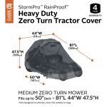 Heavy duty zero turn tractor cover