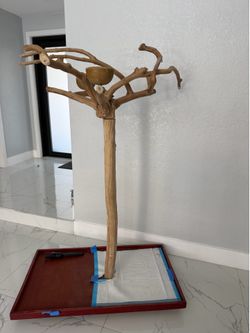 Parrot perch wood play stand 63 inches