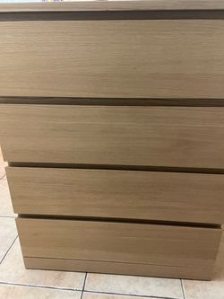 4-Drawer Dresser Light Wood Finish