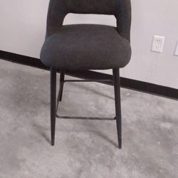Single Chair, Black Fabric, Counter Height - PRICE REDUCED!