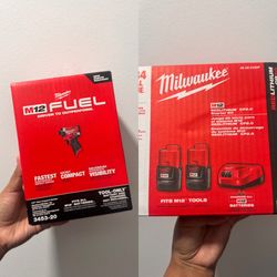 M12 FUEL 12V Lithium-Ion Brushless Cordless 1/4 in. Hex Impact Driver w/M12 Compact 2.0 Ah Battery (2-Pack) Starter Kit