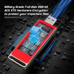 INNÔPLUS Military Grade Flash Drive 256-bit, 64GB Military Grade Encrypted USB Drive, USB 3.0 Hardware Encryption  
