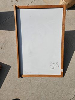 wooden frame whiteboard