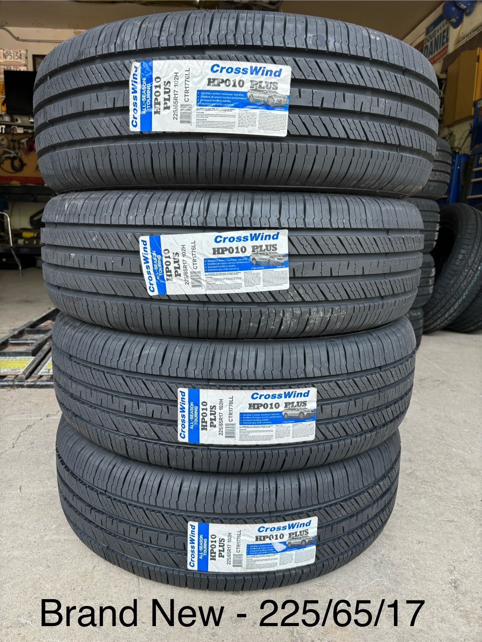 (4) - 225/65/17 Crosswind HP10 Plus Tires
