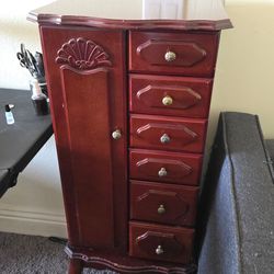 Vintage- Jewelry Armoire Cabinet / joyero