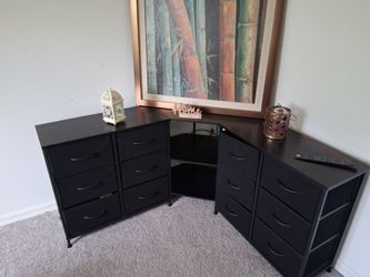 New black  dresser only used once has 12 drawers