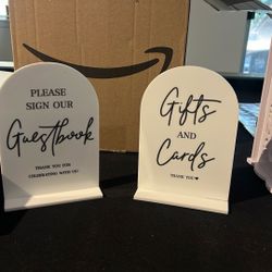 Wedding Table Items & Card Box