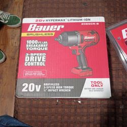 Brand New Bauer Brushless 20 Volt High Torque Half Inch Impact Wrench