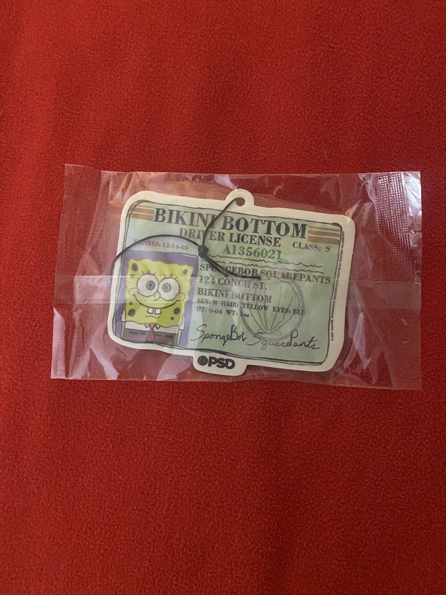 SpongeBob SquarePants License Air Freshener