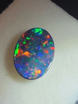 Single black opal