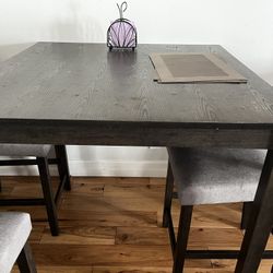 Dining High Table With Four Chairs