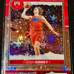 Josh Giddey Hoops Winter Snowflakes Holo Foil Prizm