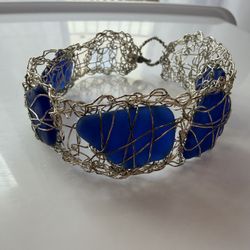 Lapis Lazuli And Silver Bracelet 