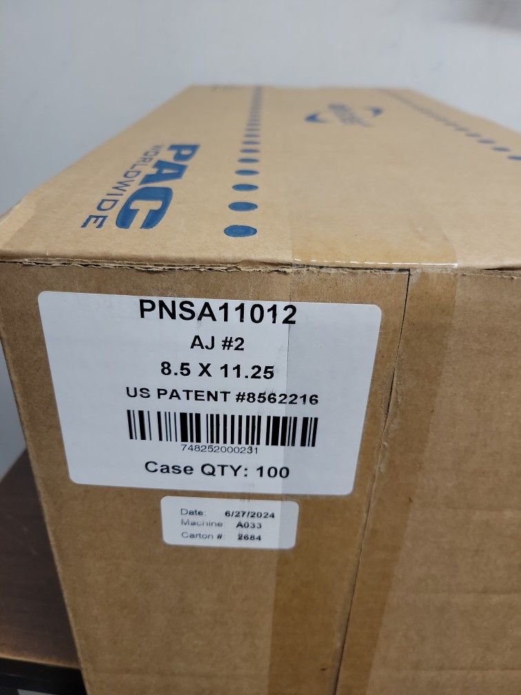 Padded Envelopes 8.5x11.25 100 Pieces In Each Box