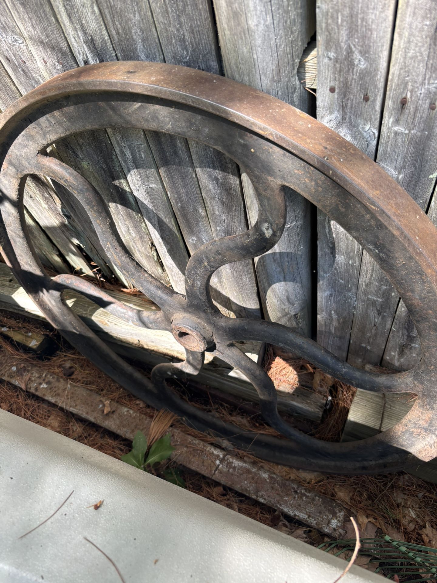 34 X 2” Industrial Printing press Iron Wheel