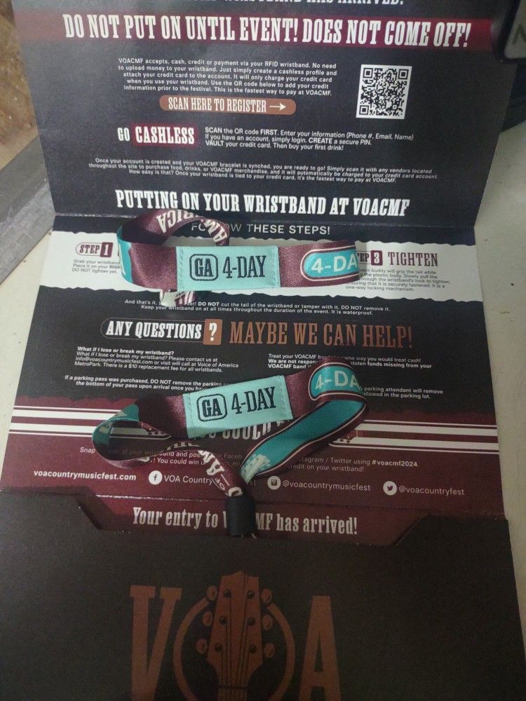 Voice Of America 4 Day Passes