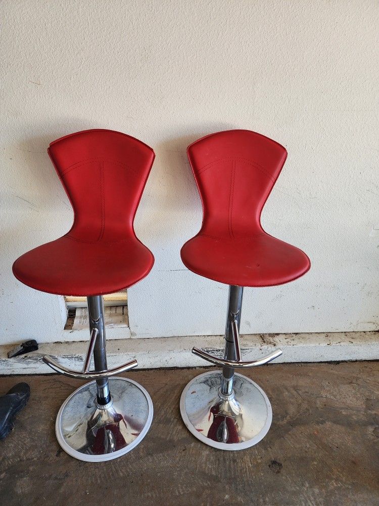 Red Bar Stools $25 For Both