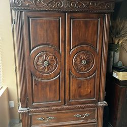 wood armoire 