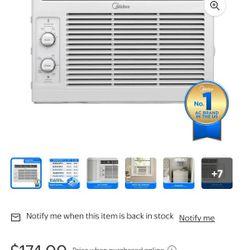 Used Midea 5,000 BTU Mechanical Window AIR CONDITIONER 