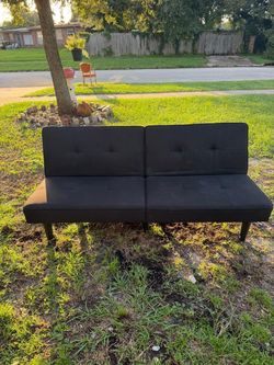 Black Tufted Futon Sofa Sleeper