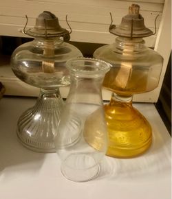 Glass oil lamps