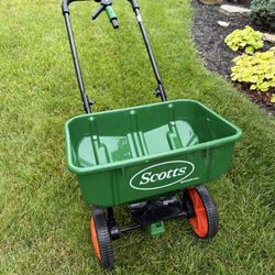 Scott’s SpeedyGreen Adjustable Rate Lawn Spreader with comfort handle!