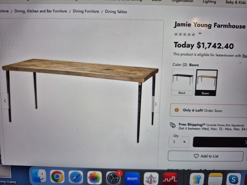 Brand New. Gorgeous Farm 72" Table. Mint Condition.