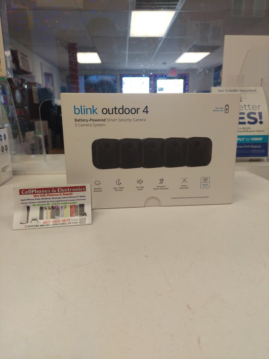 Blink Outdoor 4 Brand New Comes With 5 Cameras Cash Deal $249