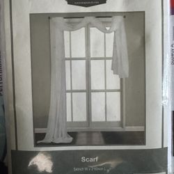 White Window Scarf/ Shear Brand new