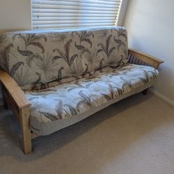 This futon is clean, and in like new perfect condition