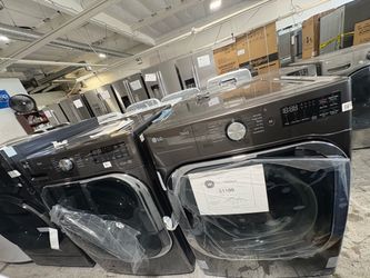 LG ThinQ Front-Load Washer and Dryer Set
