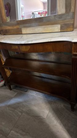 Foyer table w marble top