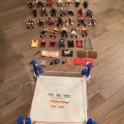 Vintage 90’s Lot (39 Total) Of WCW & WWF LJN and Hasbro Wrestling Action Figures