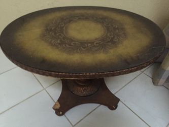 Antique gold leaf table