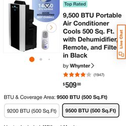 Top-rated 9,500 BTU portable AC - Air Conditioning Unit 