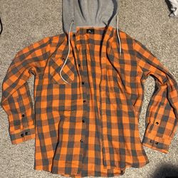 MENS Flannel Hoodie Shirt Stylish